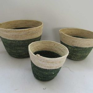 hand woven maize plant basket can add plastic pot or plastic liner