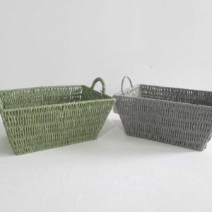 paper rope storage basket gift basket with metal frame