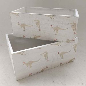 wooden crate wooden gift box set of 2 logo printed accepted