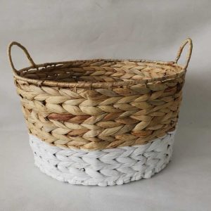 water hyacinth storage basket gift basket with metal frame