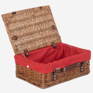 willow picnic hamper wicker gift hamper with fabric liner logo printed accepted