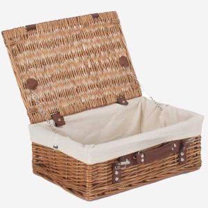 wicker picnic hamper willow gift hamper with fabric liner