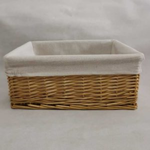 willow gift basket wicker storage basket with fabric liner