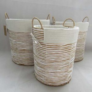 paper rope storage basket laundry basket