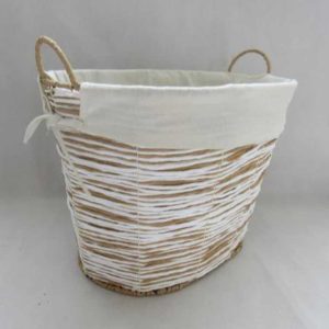 paper rope storage basket laundry basket with fabric liner
