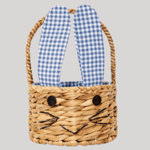 water hyacinth Easter basket with fabric liner