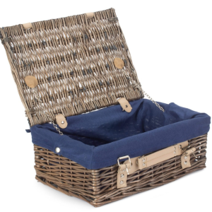 willow picnic hamper wicker gift hamper with fabric liner logo printed accepted