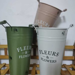 metal flower pot artificial flower pot