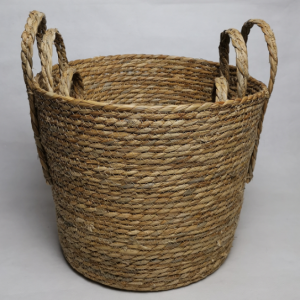 rush plant basket with plastic liner set of 3 hand woven fully