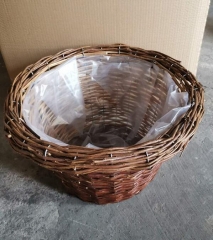 garden pot,flower pot,wicker basket with plastic liner