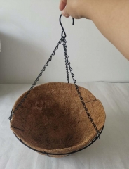 hanging basket,metal flower pot with coco liner