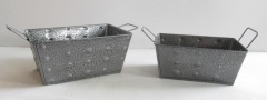 garden pot,flower pot,metal pot,S/2