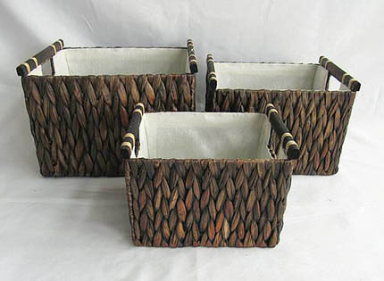 storage basket,gift basket,laundry basket,wooden handles
