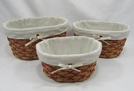 storage basket,gift basket,made of paper rope with metal frame
