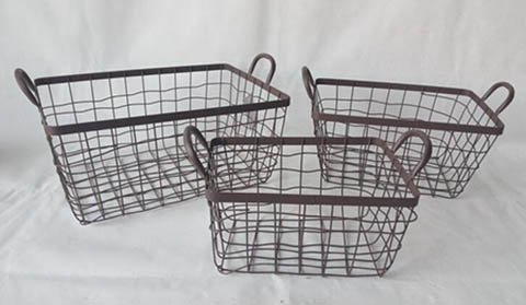 wired basket,storage basket,fruit basket,S/3