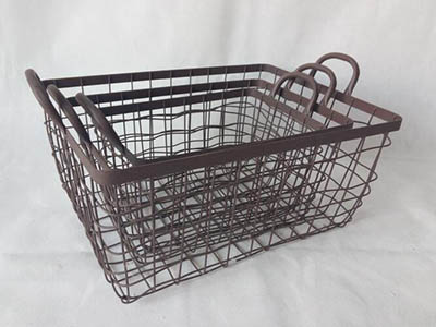 wire storage basket fruit basket set of 3