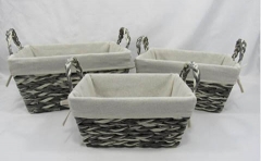 storage basket gift basket made of paper rope with metal frame