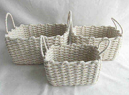 storage basket,gift basket,cotton rope basket,S/3