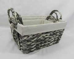 storage basket gift basket made of paper rope with metal frame