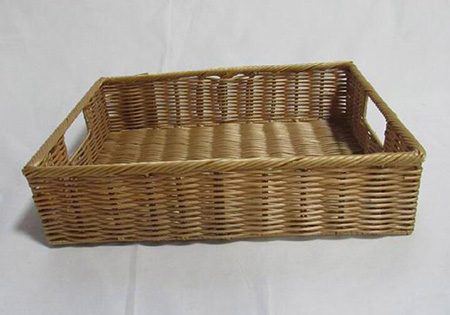 PE rattan hand woven storage basket