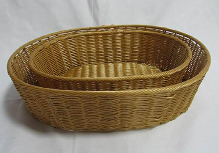storage basket,gift basket,PE rattan basket,S/2