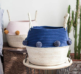 cotton rope storage basket,cotton rope flower pot