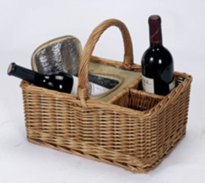 willow picnic hamper,picnic basket with cooler bag and wine carrier