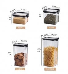 Home and kitchen plastic food storage container,4 sizes