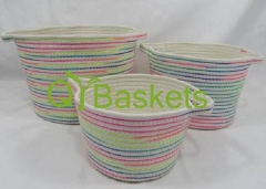 storage basket,gift basket,cotton rope basket,S/3