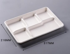 eco-friendly bagasse biodegradable compostable containers 5 compartment tray