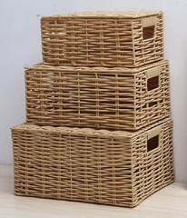 storage basket with lid resin basket with metal frame,S/3