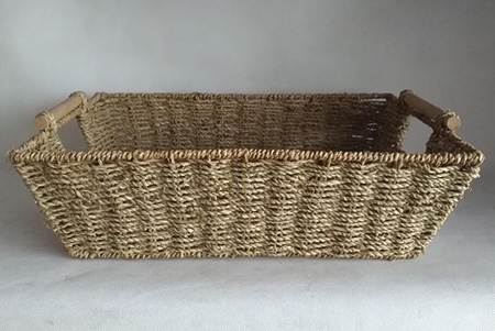 storage basket,gift basket,fruit basket,made of seagrass