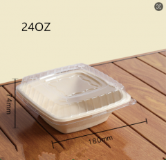 48oz disposable square bowl bagasse biodegradable bowl