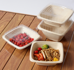 48oz disposable square bowl bagasse biodegradable bowl