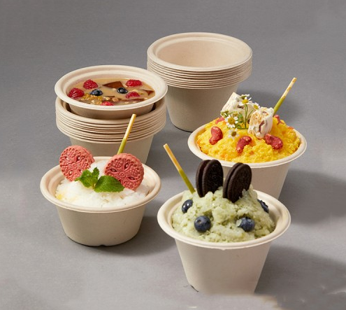 disposable ice cream bowl bagasse biodegradable bowl