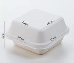 bagasse biodegradable hamburger box disposable takeaway box