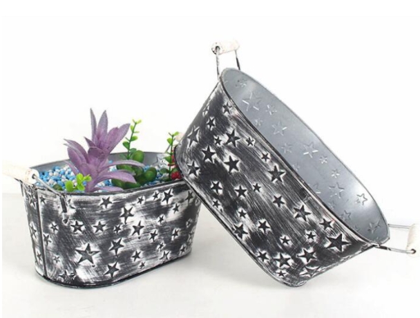 metal plant pot garden pot flower pot