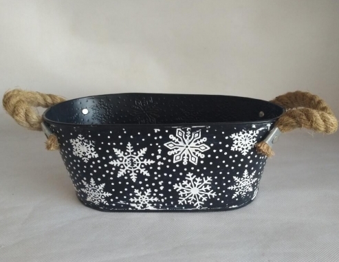 Metal Plant Pot & Atificial Flower Jug